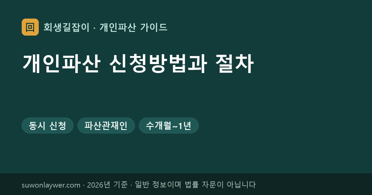 개인파산 신청방법과 절차